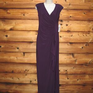 NWT  Purple Jersey Maxi Dress Gown